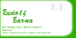rudolf barna business card